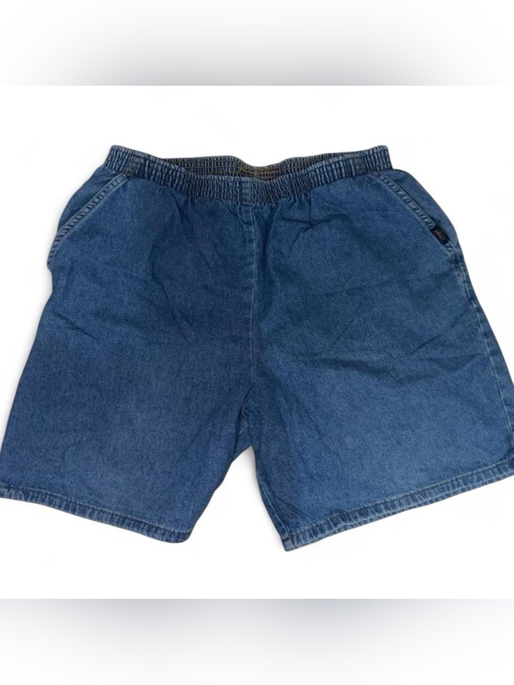 chic Women's Denim Elastic-Waist Jean Shorts - Blue